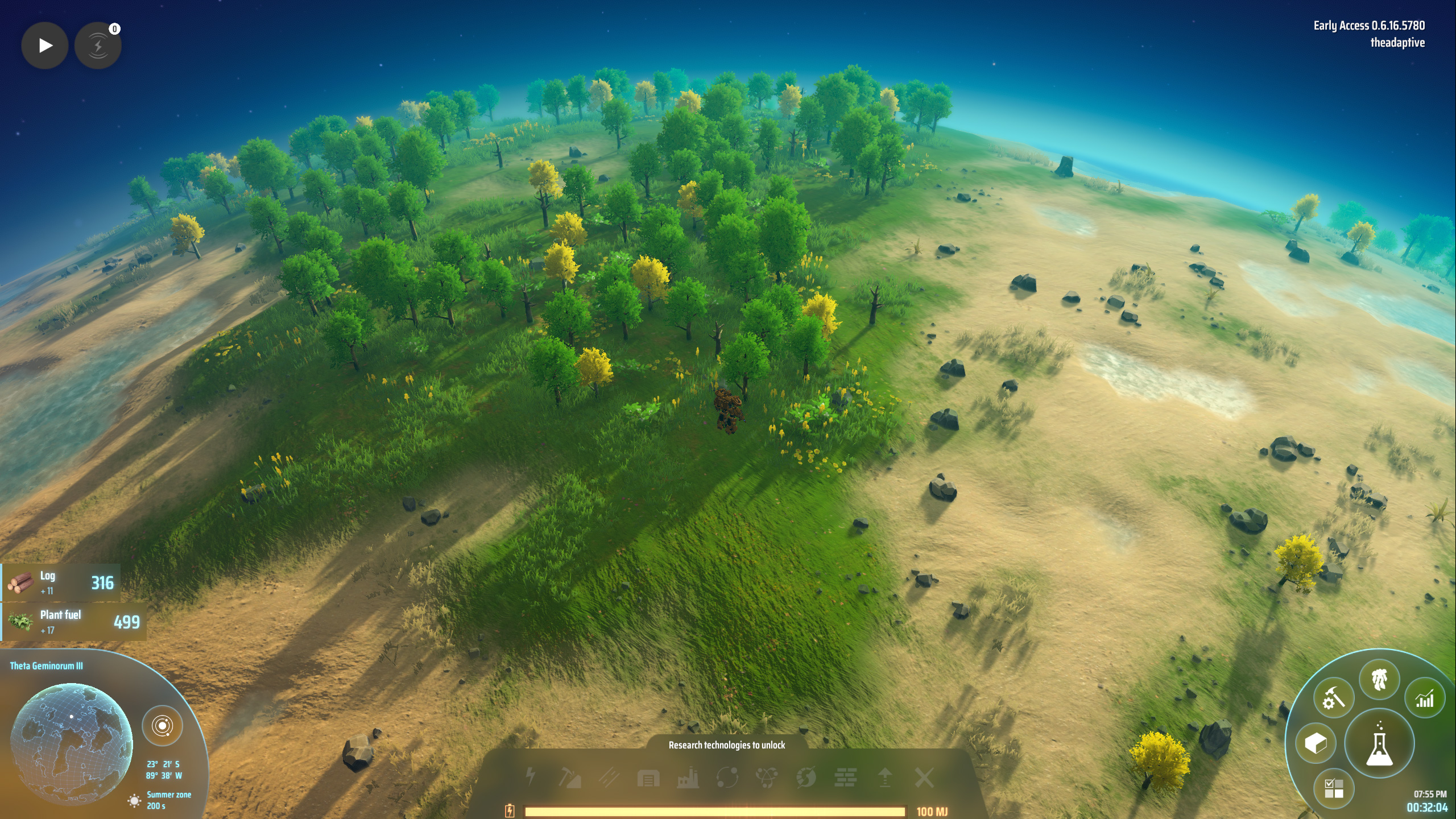 Gameplay screenshot from Dyson Sphere Program