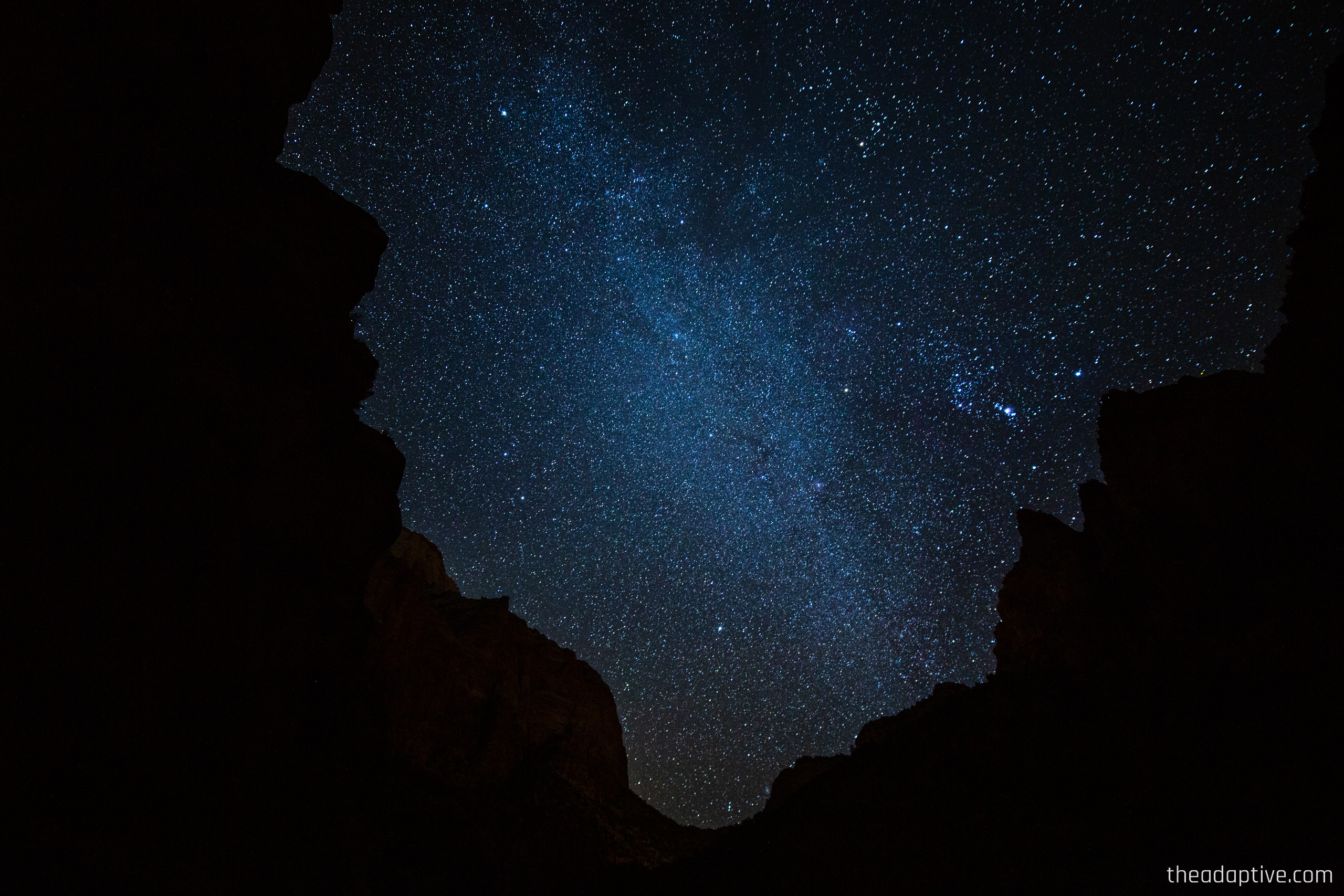 Milky Way stars above Zion National Park.